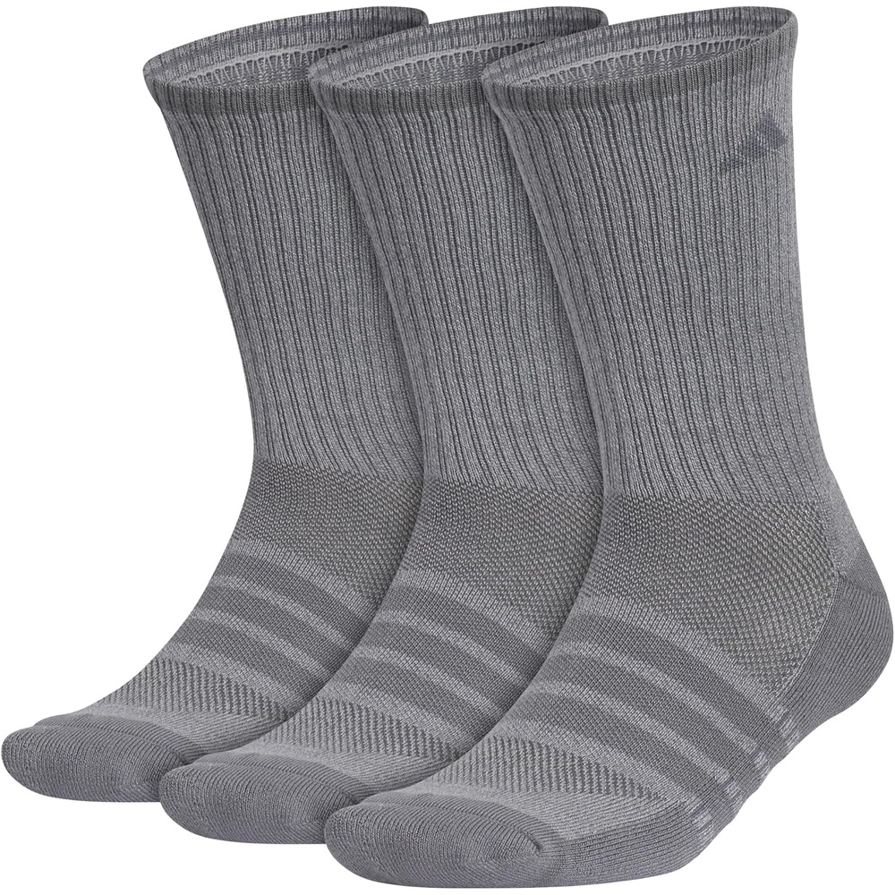 image:imageadidas Mens Cushioned X Socks 3 Pairs 3Pack Targeted Cushioning Arch Support Breathable MoistureWicking Reinforced Heel amp Toe AllDay ComfortOnix GreyGreyCrew3
