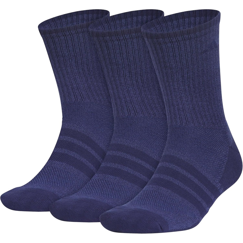 image:imageadidas Mens Cushioned X Socks 3 Pairs 3Pack Targeted Cushioning Arch Support Breathable MoistureWicking Reinforced Heel amp Toe AllDay ComfortTech Indigo BlueDark BlueCrew3