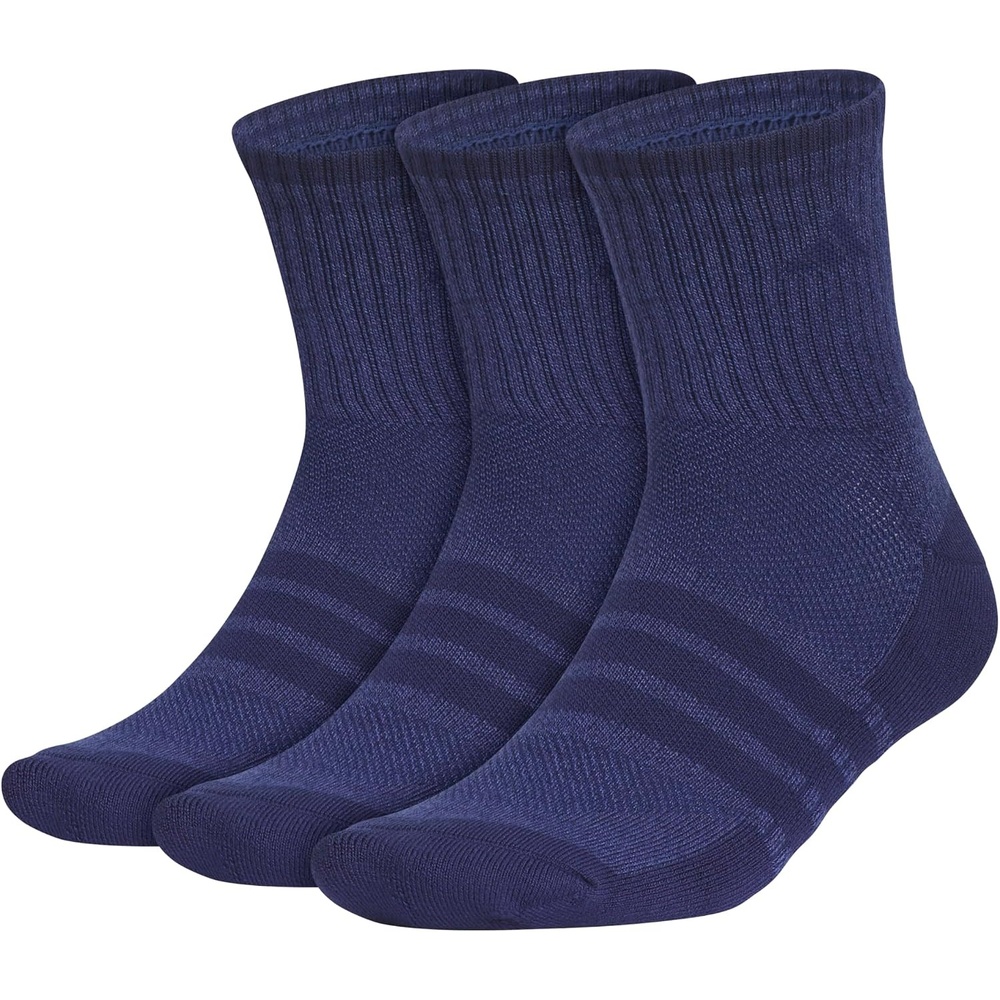 image:imageadidas Mens Cushioned X Socks 3 Pairs 3Pack Targeted Cushioning Arch Support Breathable MoistureWicking Reinforced Heel amp Toe AllDay ComfortTech Indigo BlueDark BlueMidcrew3Crew