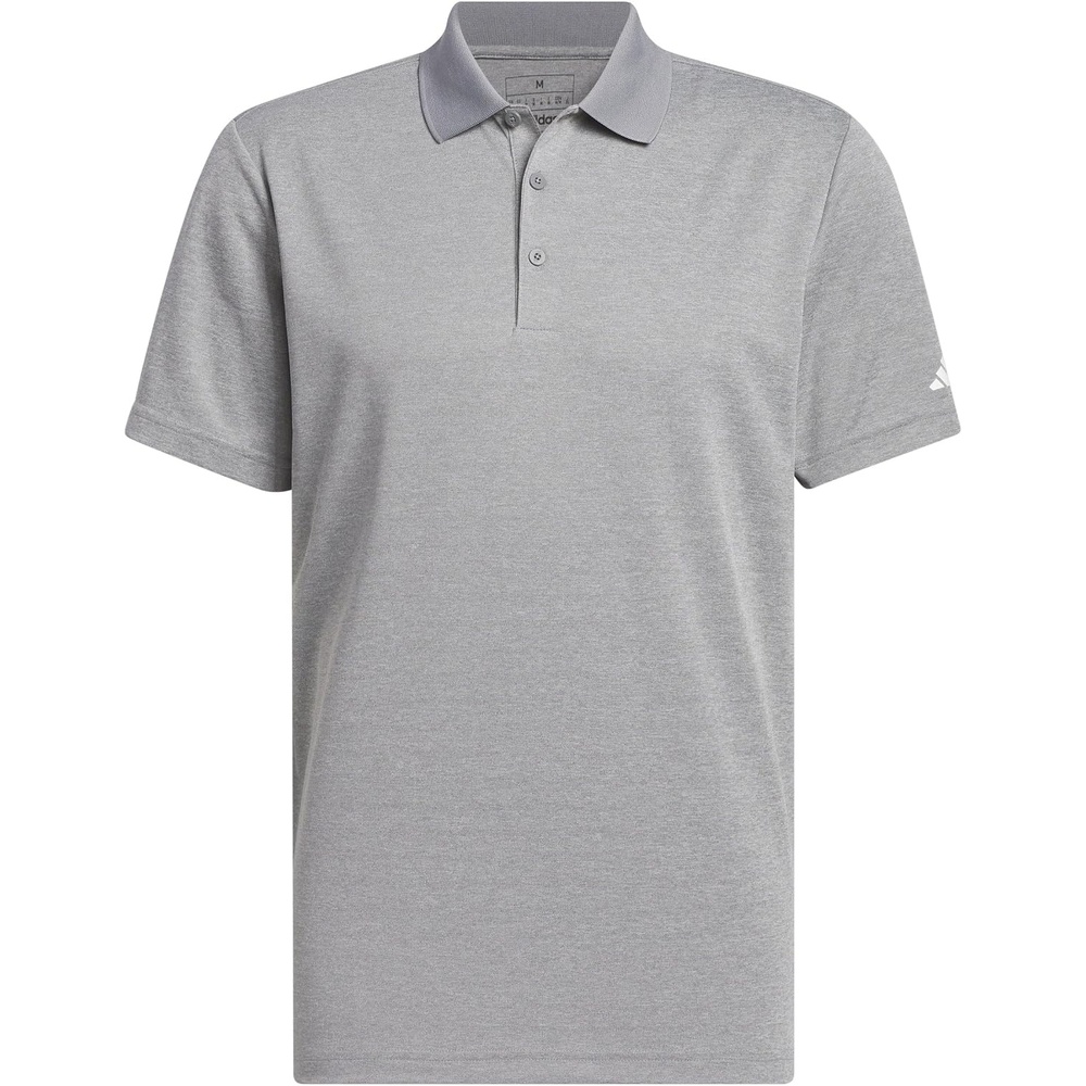 image:imageadidas Mens Performance Heathered Polo ShirtGrey Three