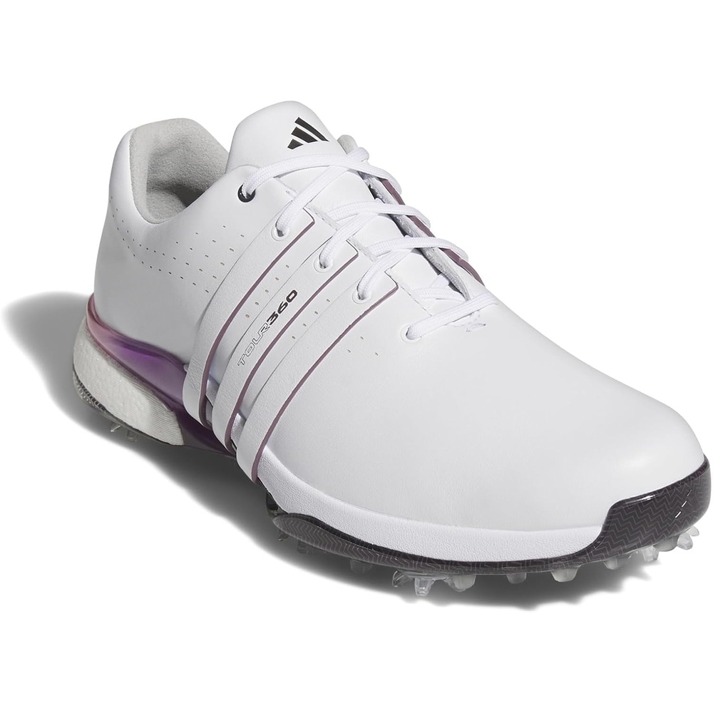 image:imageadidas Mens Tour360 24 Golf ShoesFootwear WhiteShadow FigAuro Black