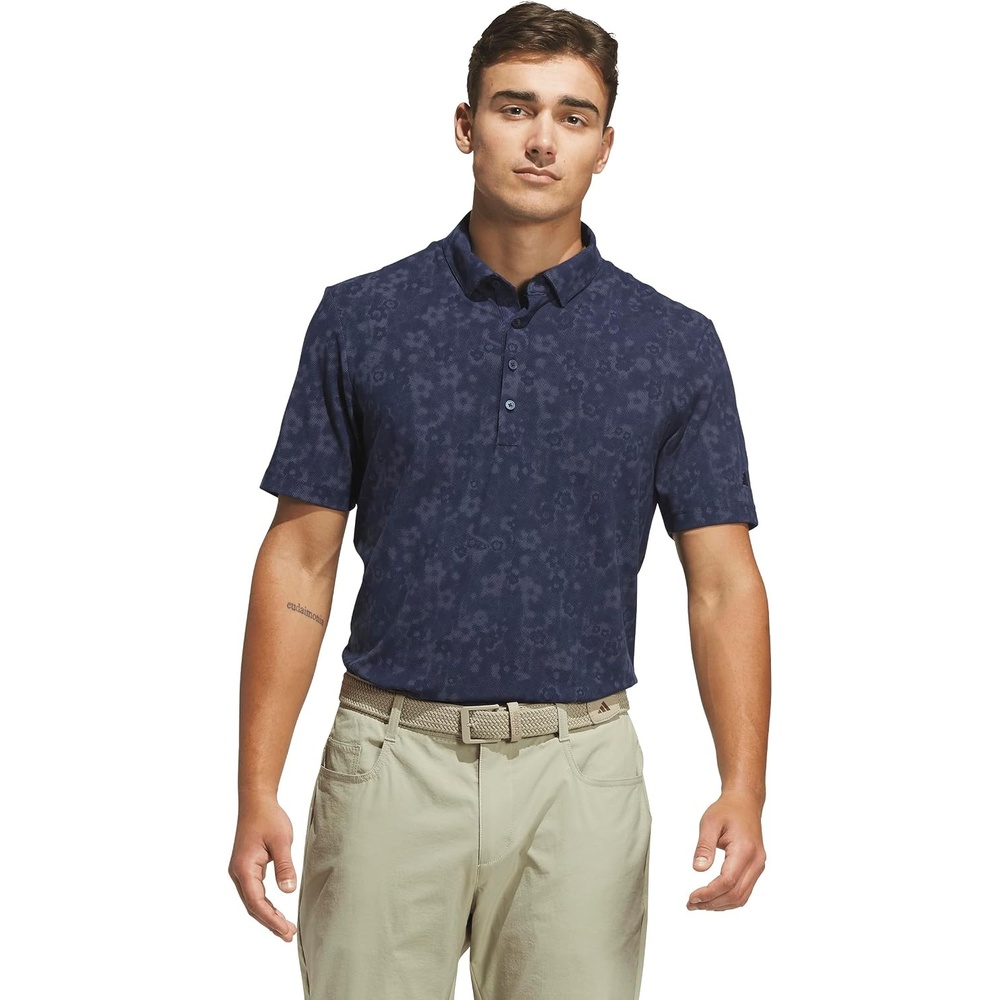 image:imageadidas Mens Ultimate365 Climacool Butterspun Mighty Blossom Print Polo ShirtCollegiate Navy