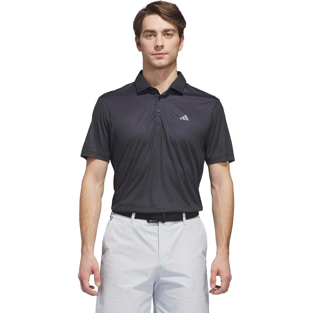 image:imageadidas Mens Ultimate365 Feather Print Polo ShirtCarbon  Black