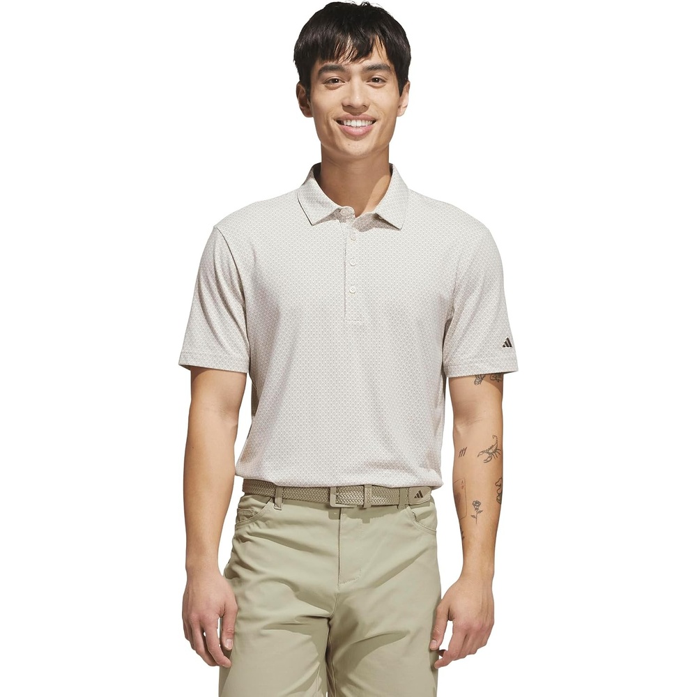 image:imageadidas Mens Ultimate365 Goto Print Polo ShirtAlumina  Khaki Six