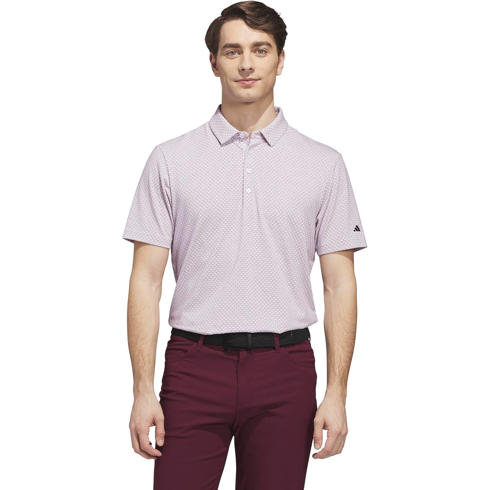 image:imageadidas Mens Ultimate365 Goto Print Polo ShirtFrozen Purple  Maroon