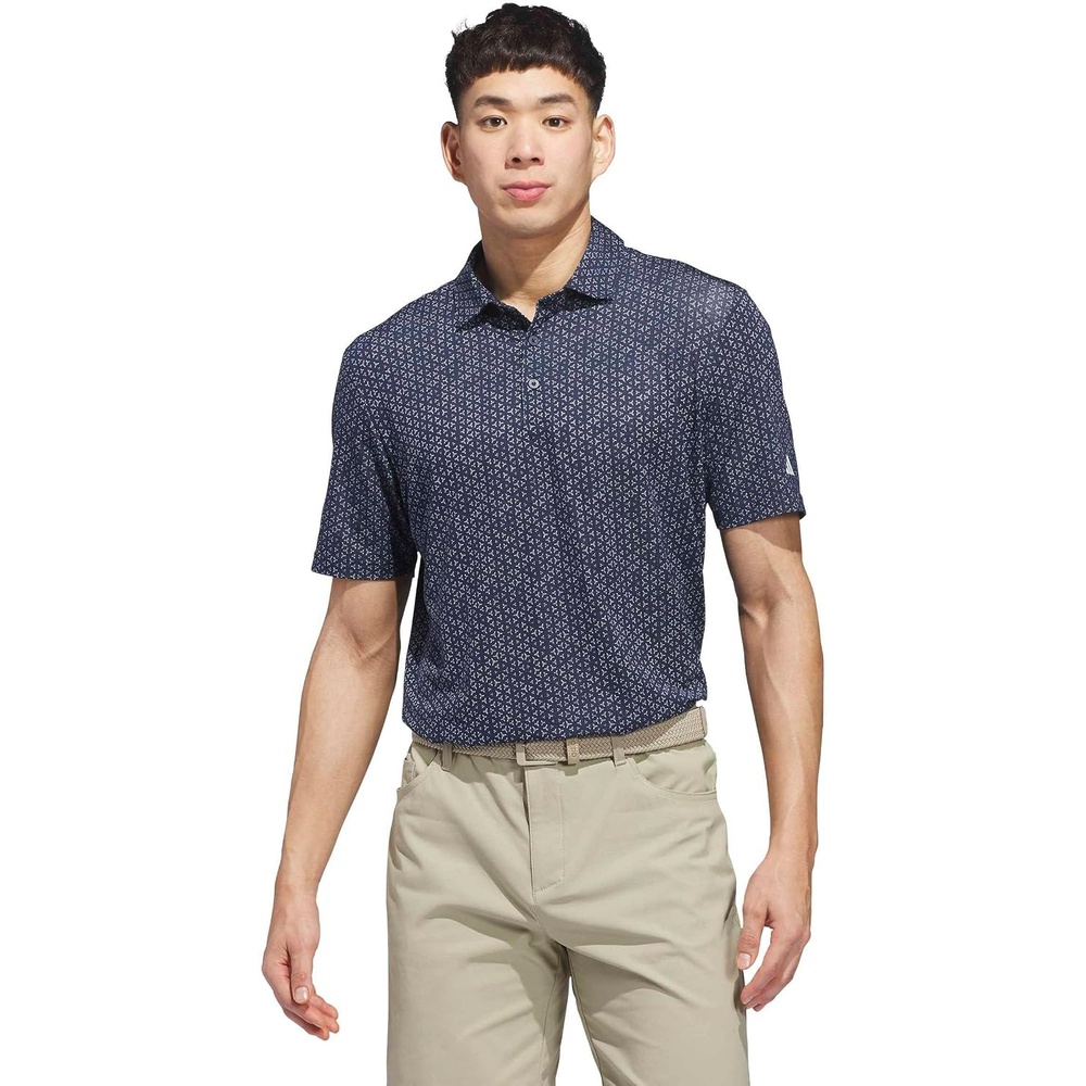 image:imageadidas Mens Ultimate365 Mesh Tango Print Climacool Polo ShirtCollegiate Navy White