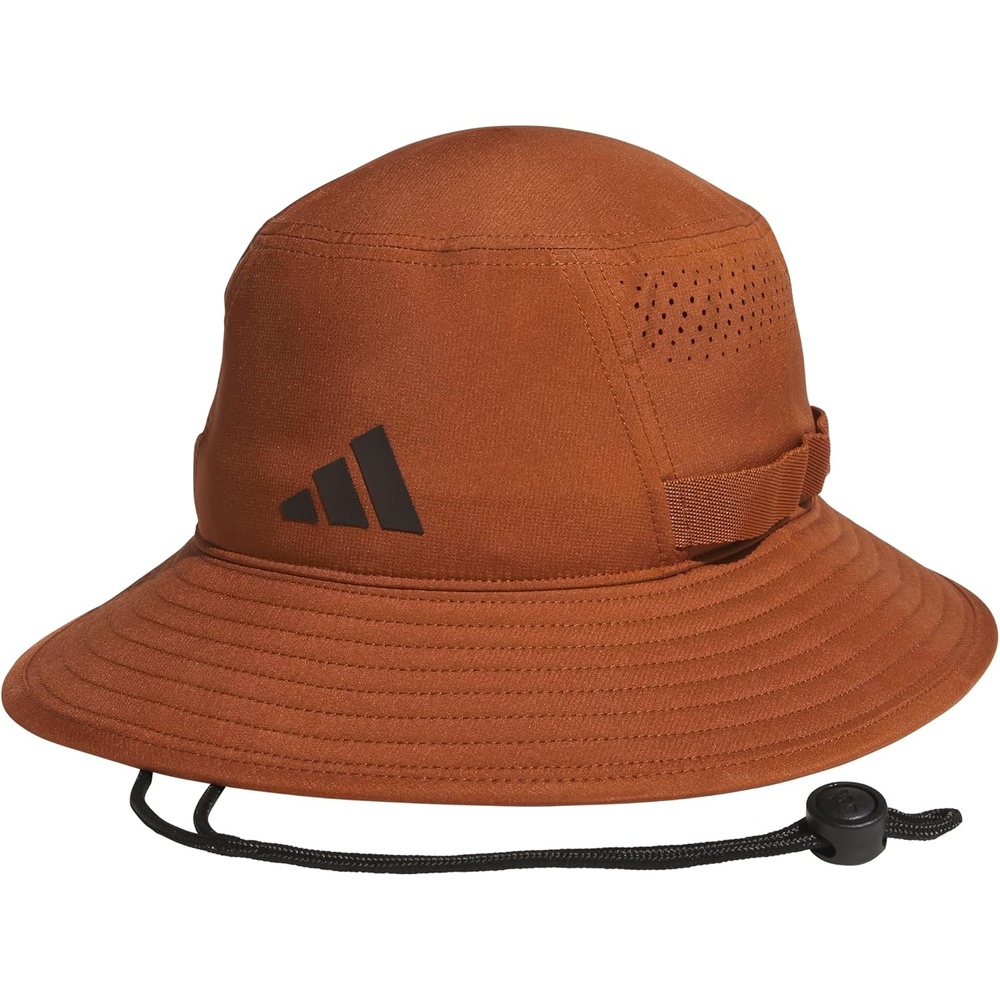 image:imageadidas Mens Victory Bucket Hat Boonie  Wide Shade Brim MoistureWicking Sweatband Lightweight Breathable AllDay Sun ComfortDusky Bronze BrownAurora Coffee Brown5