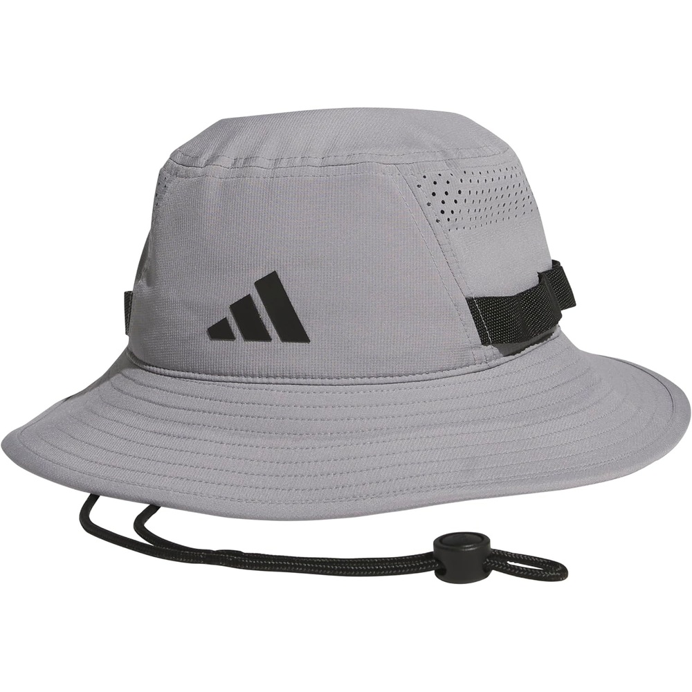image:imageadidas Mens Victory Bucket Hat Boonie  Wide Shade Brim MoistureWicking Sweatband Lightweight Breathable AllDay Sun ComfortGreyBlack5