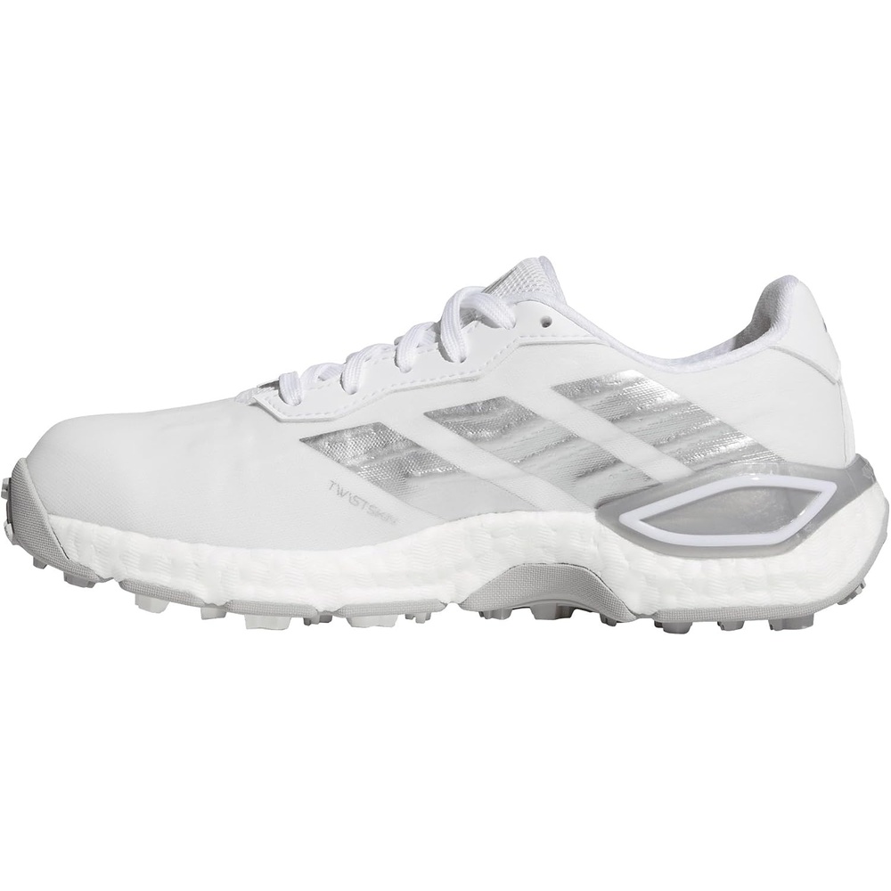 image:imageadidas Womens Codechaos 27 Spikeless Golf ShoesFootwear WhiteSilver MetallicGrey Two
