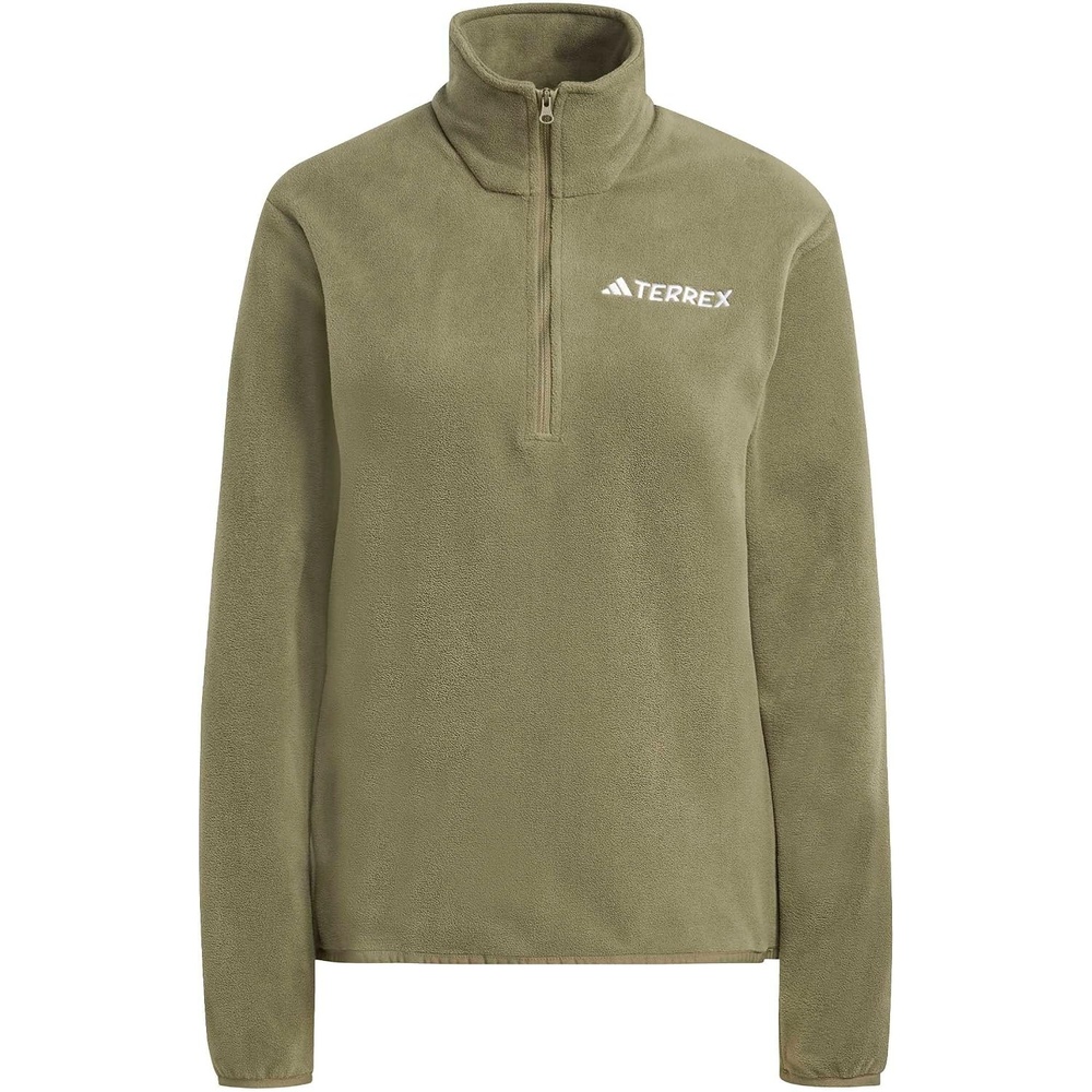 image:imageadidas Womens Terrex Multi Essentials Halfzip Fleece Hiking JacketOlive Strata