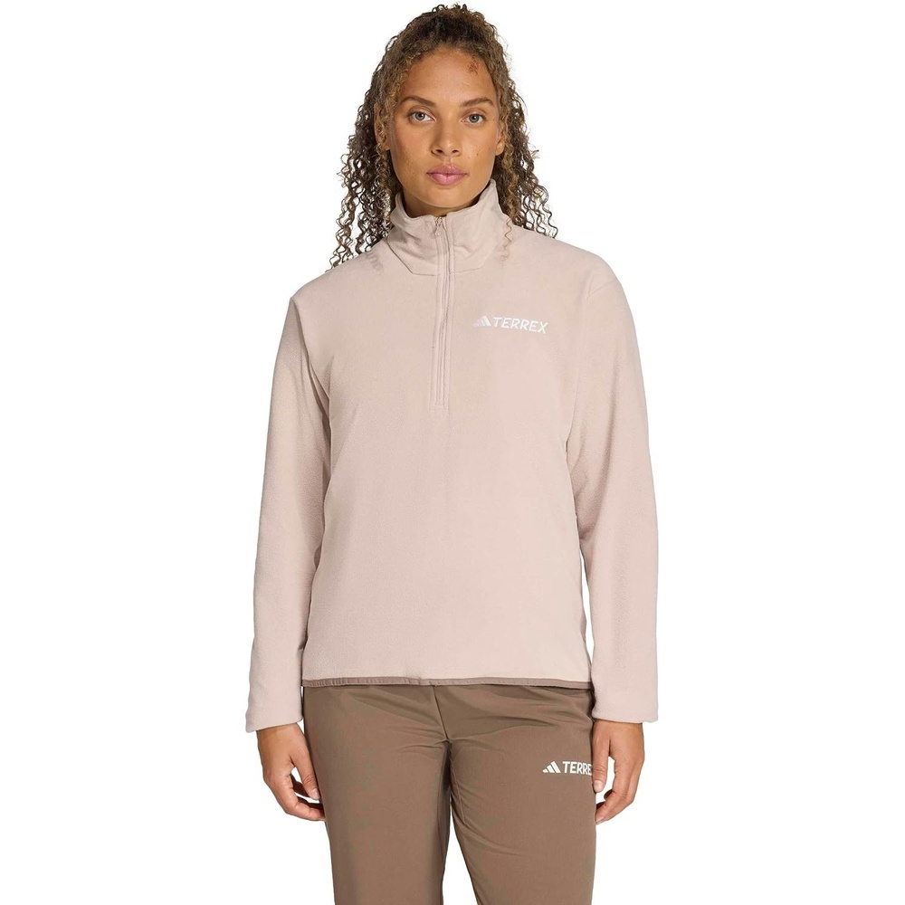 image:imageadidas Womens Terrex Multi Essentials Halfzip Fleece Hiking JacketWonder Taupe