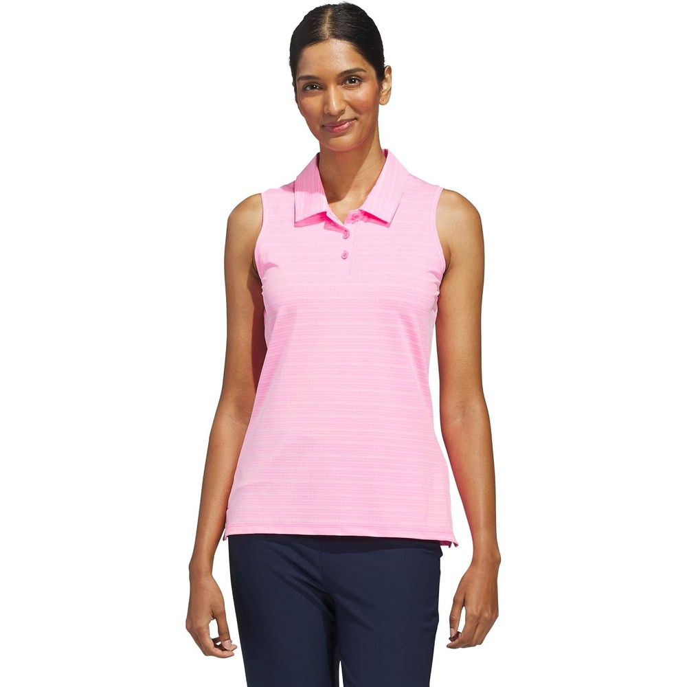 image:imageadidas Womens Ultimate365 Jacquard Sleeveless PoloLucid Pink