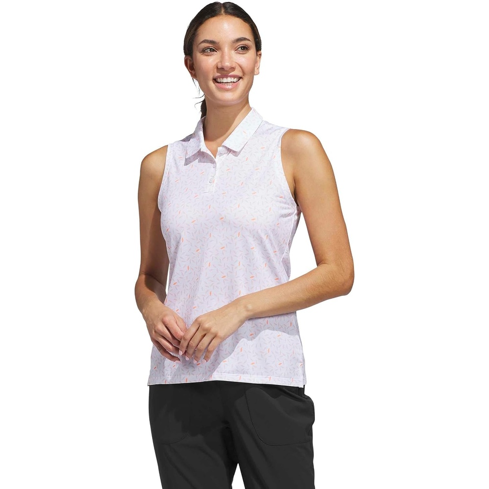image:imageadidas Womens Ultimate365 Printed Ottoman Sleeveless PoloWhite