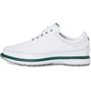 Adidas Unisex MC80 Spikeless Golf Shoes(Footwear White/Silver Metalic/Collegiate Green)