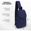 adidas Essentials Sling Bag | Adjustable Strap, Secure Zip Pockets, Wears Crossbody, Phone Strap Pocket, Locks In Essentials, Everyday & Travel Ready(Dark Blue/3)