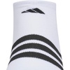 adidas Men’s Cushioned High Quarter Socks (3 Pairs) Durable & Comfortable(White/Black/4.0/No Show)