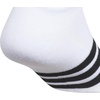 adidas Men’s Cushioned High Quarter Socks (3 Pairs) Durable & Comfortable(White/Black/4.0/No Show)