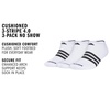 adidas Men’s Cushioned High Quarter Socks (3 Pairs) Durable & Comfortable(White/Black/4.0/No Show)