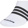adidas Men’s Cushioned High Quarter Socks (3 Pairs) Durable & Comfortable(White/Black/4.0/No Show)