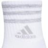 adidas Men’s Cushioned High Quarter Socks (3 Pairs) Durable & Comfortable(White/Clear Onix Grey/3.0/High Quarter)