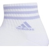 adidas Men’s Cushioned High Quarter Socks (3 Pairs) Durable & Comfortable(White/Clear Onix Grey/Violet Tone Purple/3.0/High Quarter)