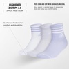 adidas Men’s Cushioned High Quarter Socks (3 Pairs) Durable & Comfortable(White/Clear Onix Grey/Violet Tone Purple/3.0/High Quarter)