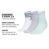 adidas Men’s Cushioned High Quarter Socks (3 Pairs) Durable & Comfortable(White/Powder Teal Green/Halo Mint Green/3.0/High Quarter)
