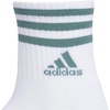 adidas Men’s Cushioned High Quarter Socks (3 Pairs) Durable & Comfortable(White/Powder Teal Green/Halo Mint Green/3.0/High Quarter)