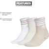 adidas Men’s Cushioned High Quarter Socks (3 Pairs) Durable & Comfortable(Wonder Beige/White/Alumina Heather/3.0/High Quarter)