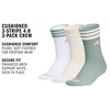 adidas Men’s Cushioned High Quarter Socks (3 Pairs) Durable & Comfortable(Wonder Sage Green/Wonder White/White/4.0/Crew)