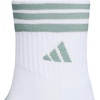adidas Men’s Cushioned High Quarter Socks (3 Pairs) Durable & Comfortable(Wonder Sage Green/Wonder White/White/4.0/High Quarter)