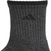 adidas Men’s Cushioned X Socks 3 Pairs | 3-Pack, Targeted Cushioning, Arch Support, Breathable Moisture-Wicking, Reinforced Heel & Toe, All-Day Comfort(Black/Onix Grey/Mid-crew/3/Crew)