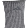adidas Men’s Cushioned X Socks 3 Pairs | 3-Pack, Targeted Cushioning, Arch Support, Breathable Moisture-Wicking, Reinforced Heel & Toe, All-Day Comfort(Onix Grey/Grey/Crew/3)