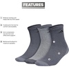 adidas Men’s Cushioned X Socks 3 Pairs | 3-Pack, Targeted Cushioning, Arch Support, Breathable Moisture-Wicking, Reinforced Heel & Toe, All-Day Comfort(Onix Grey/Clear Onix Grey/Acid Orange/Mid-crew/3)