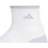 adidas Men’s Cushioned X Socks 3 Pairs | 3-Pack, Targeted Cushioning, Arch Support, Breathable Moisture-Wicking, Reinforced Heel & Toe, All-Day Comfort(White/Clear Onix Grey/Quarter/3)