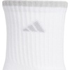 adidas Men’s Cushioned X Socks 3 Pairs | 3-Pack, Targeted Cushioning, Arch Support, Breathable Moisture-Wicking, Reinforced Heel & Toe, All-Day Comfort(White/Clear Onix Grey/Mid-crew/3/Crew)