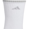 adidas Men’s Cushioned X Socks 3 Pairs | 3-Pack, Targeted Cushioning, Arch Support, Breathable Moisture-Wicking, Reinforced Heel & Toe, All-Day Comfort(White/Clear Onix Grey/Crew/3)