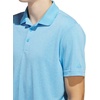 adidas Men’s Performance Heathered Polo Shirt(Semi Blue Burst)