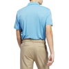 adidas Men’s Performance Heathered Polo Shirt(Semi Blue Burst)