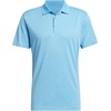 adidas Men’s Performance Heathered Polo Shirt(Semi Blue Burst)