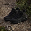 adidas Mens Terrex Anylander Leather Mid Climaproof Hiking Sneakers Shoes – Black(Black/Carbon/Grey)