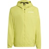 adidas Mens Terrex Multi 2L Rain.Rdy Jacket Hiking Athletic Outerwear Casual – Black(Preloved Lime)