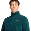 adidas Men’s Terrex Multi Essentials Half-zip Fleece Hiking Jacket(Aurora Ivy)