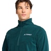 adidas Men’s Terrex Multi Essentials Half-zip Fleece Hiking Jacket(Aurora Ivy)