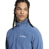 adidas Men’s Terrex Multi Essentials Half-zip Fleece Hiking Jacket(Wonder Steel)