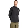 adidas Mens Terrex Multi Half-Zip Long Sleeve Hiking T-Shirt(Black)