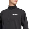 adidas Mens Terrex Multi Half-Zip Long Sleeve Hiking T-Shirt(Black)