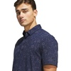 adidas Men’s Ultimate365+ Climacool Butterspun Mighty Blossom Print Polo Shirt(Collegiate Navy)