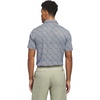 adidas Men’s Ultimate365 Feather Print Polo Shirt(White  Collegiate Navy)