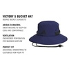 adidas Men’s Victory Bucket Hat Boonie | Wide Shade Brim, Moisture-Wicking Sweatband, Lightweight, Breathable, All-Day Sun Comfort(Dark Blue/Black/5)
